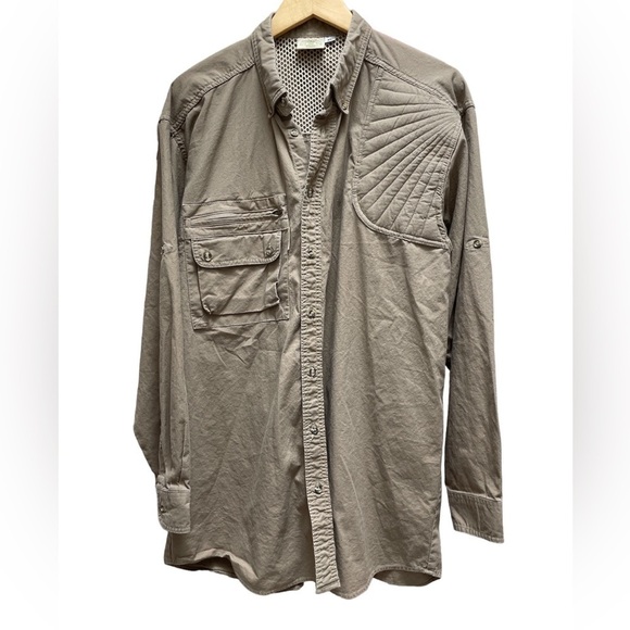 Tag Other - TAG Safari left handed Hunter khaki long sleeve button shirt XL